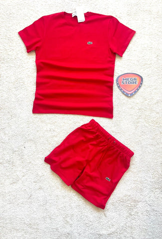 Conjunto Lacoste verano rojo